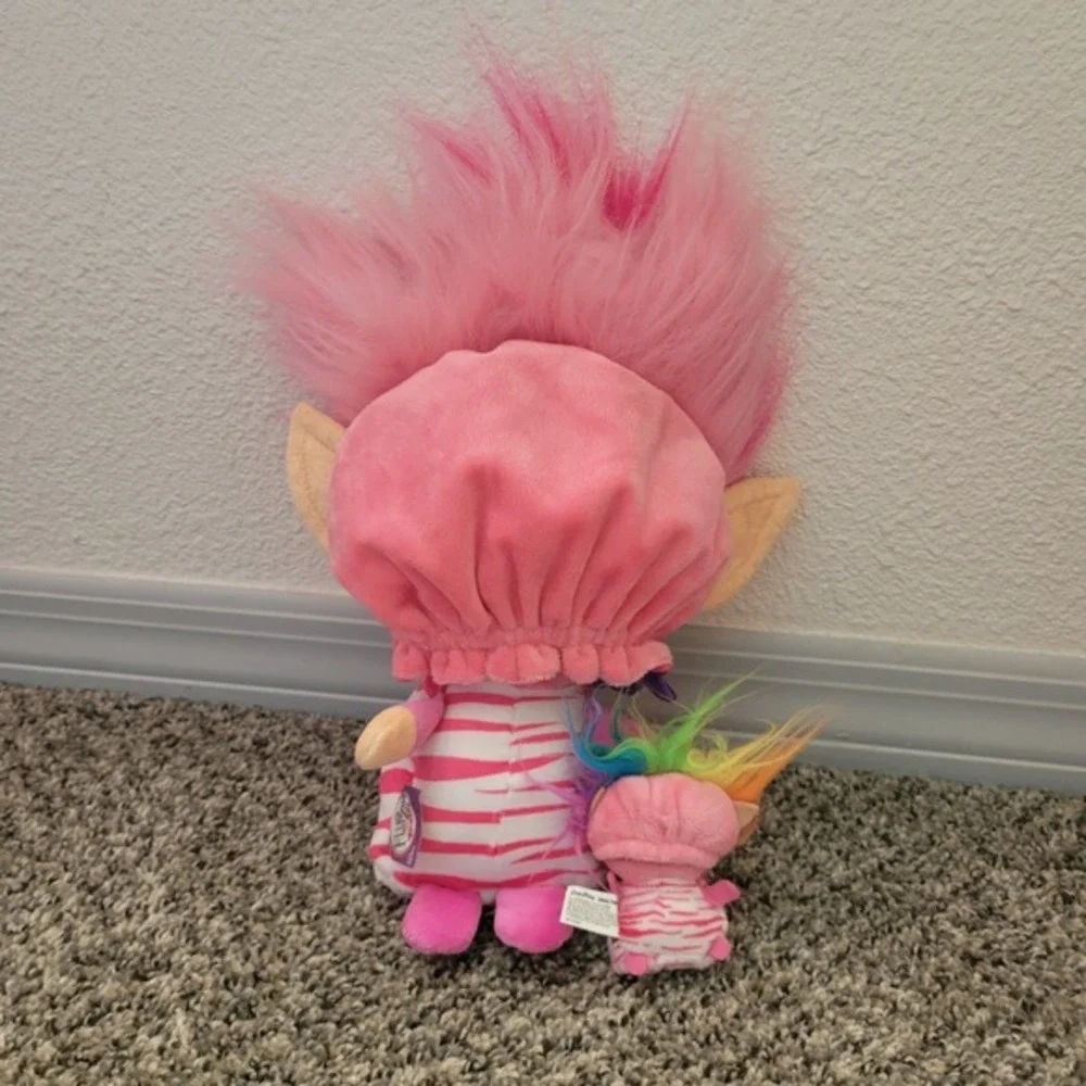 FlipZee‎ Trolls 2018  Pink Hair Plush Doll Convertible Lot with Mini Troll